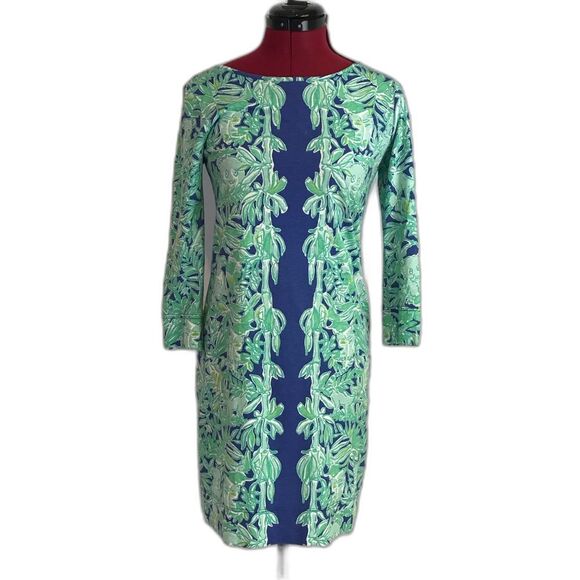 Lilly Pulitzer Marlowe Dress Women's Size XS Panda in the Wild Print 3/4 Sleeve - Picture 10 of 12